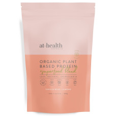 Organic Plant Protein Vanilla Bean + Almond 450g by AT HEALTH