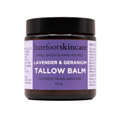 Face & Body Butter Lavender & Geranium 100g by BAREFOOT SKINCARE CO