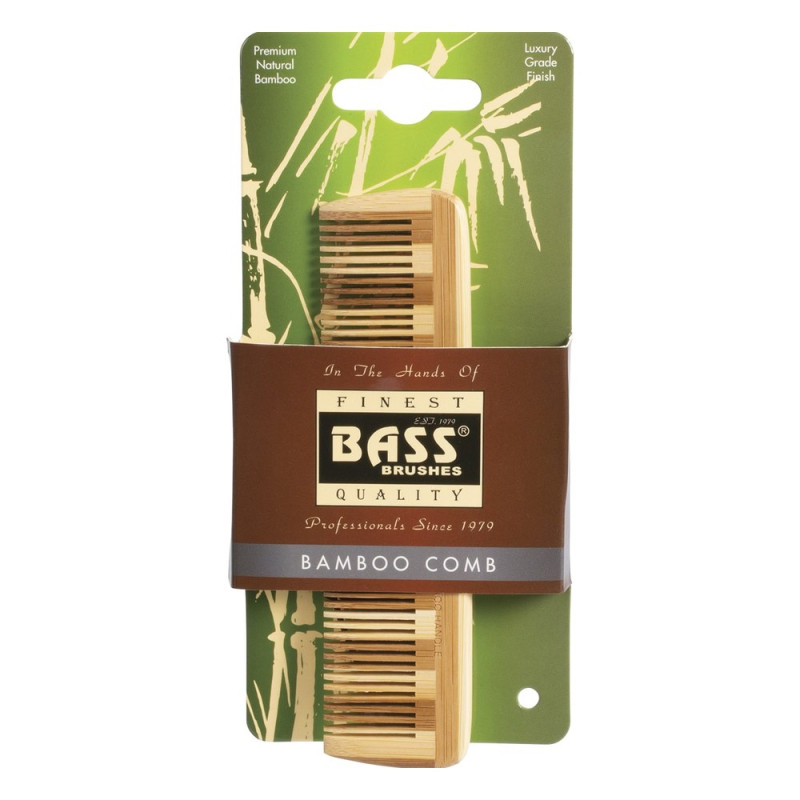 Bamboo Wood Comb Pocket Size Fine Tooth by BASS BRUSHES Bamboo Wood Comb Pocket Size Fine Tooth by BASS BRUSHES
