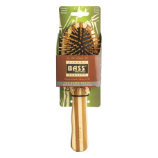 Bamboo Wood Hair Brush Small Oval by BASS BRUSHES