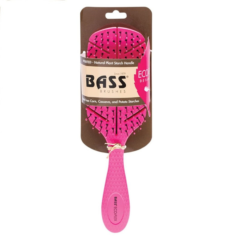 Bio-Flex Detangler Hair Brush Pink by BASS BRUSHES