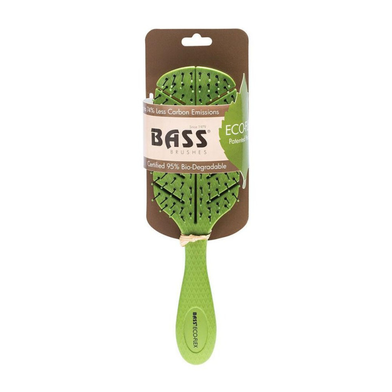 Eco-Flex Detangler Hair Brush Green by BASS BRUSHES Eco-Flex Detangler Hair Brush Green by BASS BRUSHES
