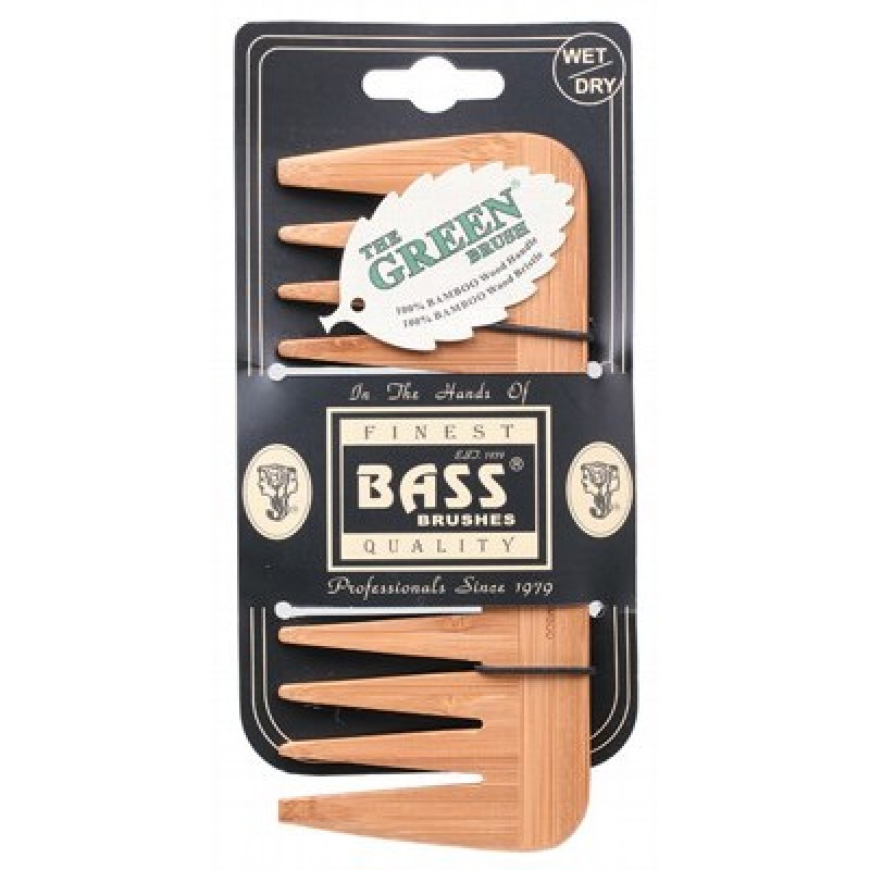 Bamboo Wood Comb Medium Wide Tooth by BASS BRUSHES