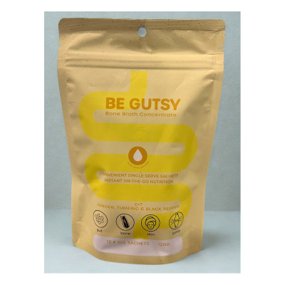 Bone Broth Concentrate Ginger, Turmeric & Black Pepper 12x100g by BE GUTSY