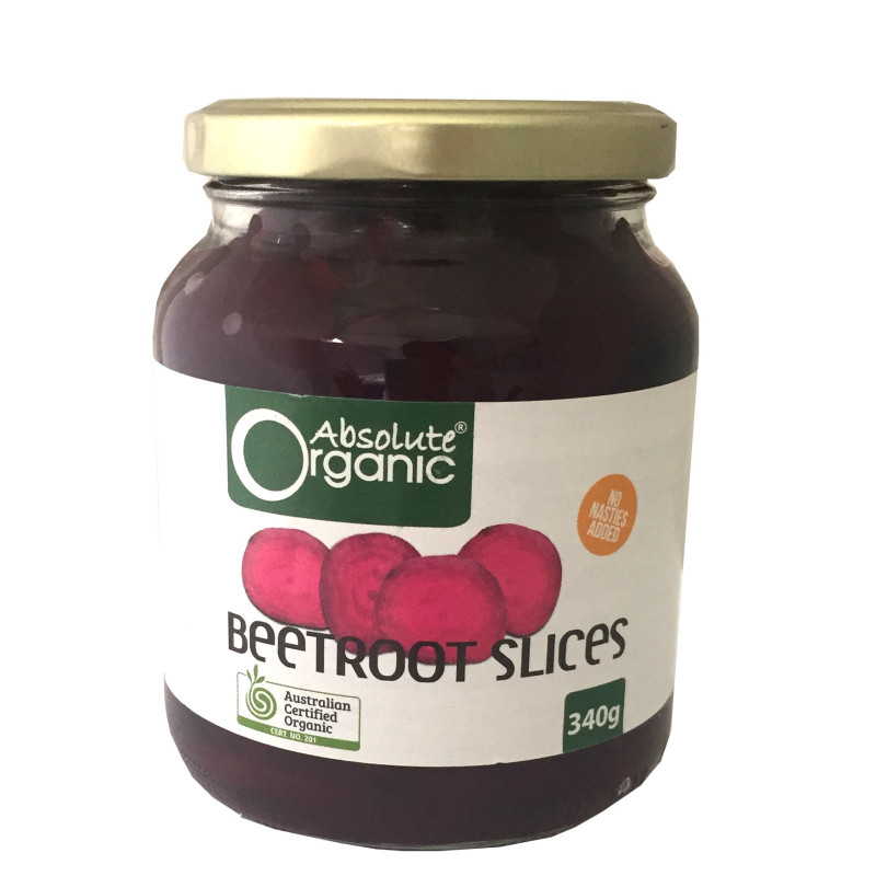 Organic Beetroot Slices 340g by ABSOLUTE ORGANIC