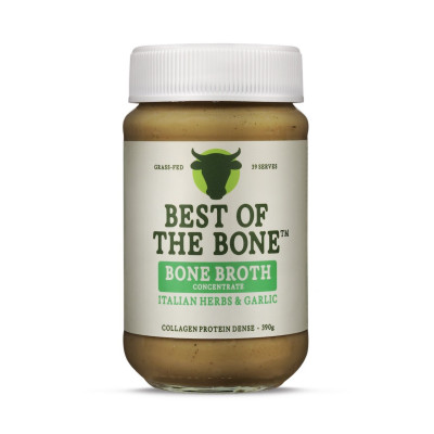 Organic Italian Herb & Garlic Grass Fed Beef Bone Broth Concentrate 350g by BEST OF THE BONE