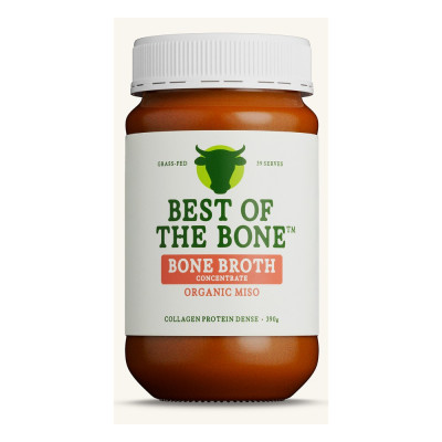 Organic Miso Grass Fed Beef Bone Broth Concentrate 390g by BEST OF THE BONE