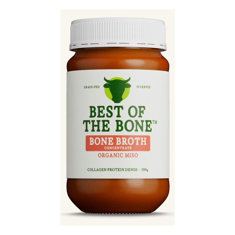 Organic Miso Grass Fed Beef Bone Broth Concentrate 390g by BEST OF THE BONE