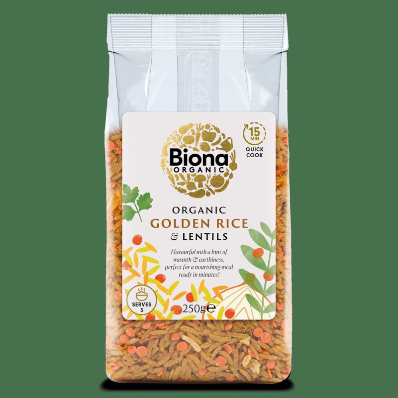 Organic Golden Rice & Lentils 250g by BIONA Organic Golden Rice & Lentils 250g by BIONA