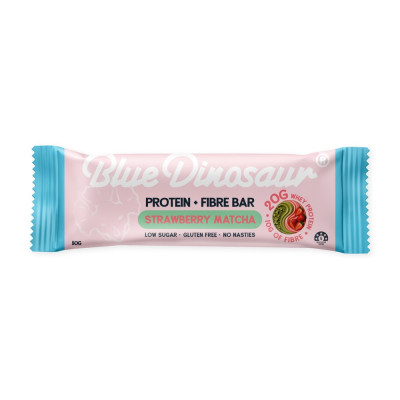 Protein & Fibre Bar Strawberry Matcha 50g by BLUE DINOSAUR