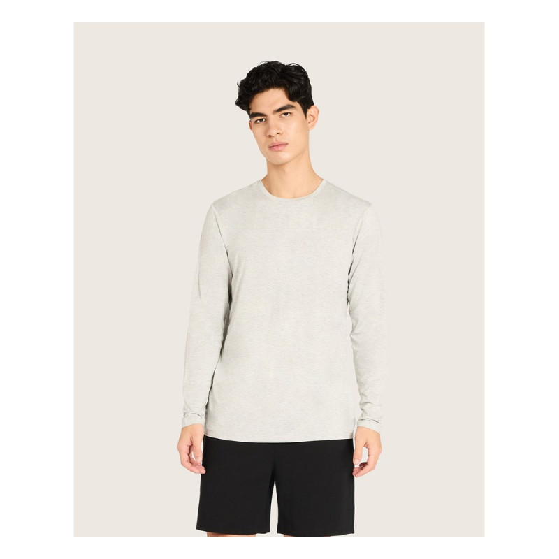 Men's Long Sleeve Crew T-Shirt - Grey Marl / M by BOODY Men's Long Sleeve Crew T-Shirt - Grey Marl / M by BOODY