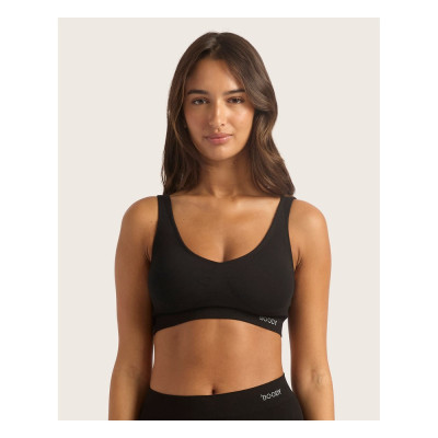 Padded Shaper Crop Bra - Black / M by BOODY