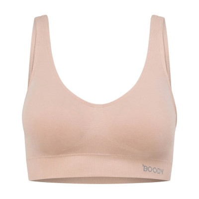 Padded Shaper Crop Bra - Nude / M by BOODY