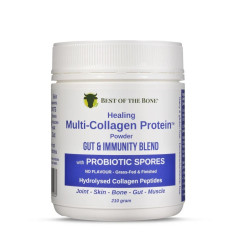 Grass Fed Multi-Collagen Protein Powder Probiotic 210g by BEST OF THE BONE