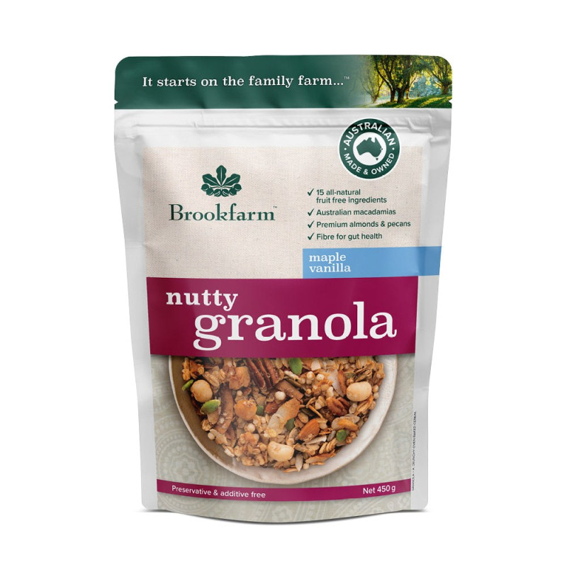 Nutty Granola Maple Vanilla 1kg by BROOKFARM Nutty Granola Maple Vanilla 1kg by BROOKFARM