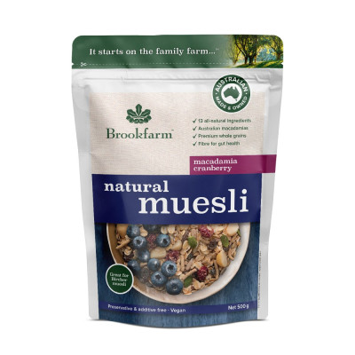 Natural Macadamia Cranberry Muesli 1.25kg by BROOKFARM