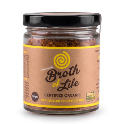 Organic Dehydrated Chicken Broth 90g by BROTH OF LIFE