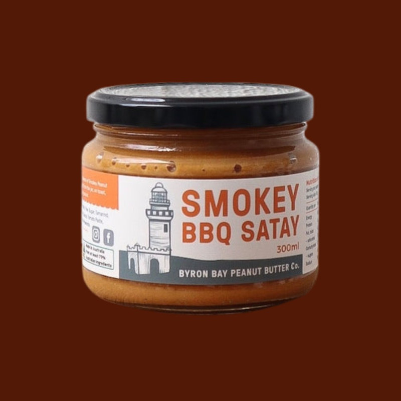 Satay Sauce Smokey BBQ 300g by BYRON BAY PEANUT BUTTER