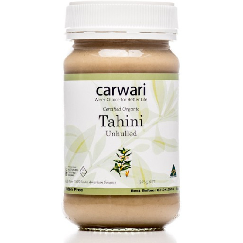 Organic Tahini Unhulled 375g by CARWARI