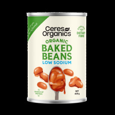Organic Baked Beans Low Sodium 400g by CERES ORGANICS