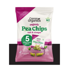 Organic Pea Chips - Salt & Vinegar Multipack 5x18g by CERES ORGANICS