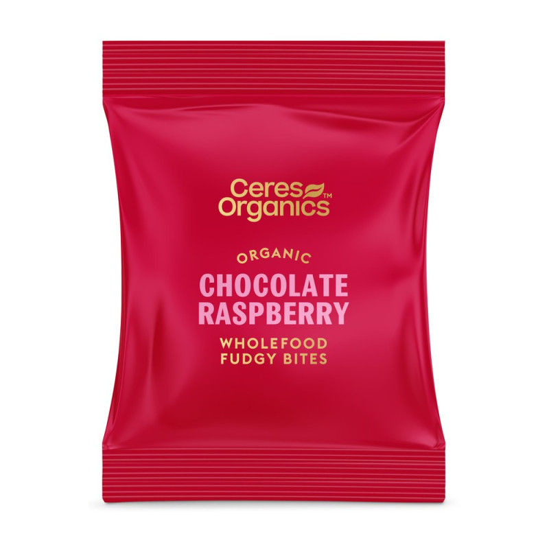 Chocolate Raspberry Wholefood Fudgy Bites 30g by CERES ORGANICS Chocolate Raspberry Wholefood Fudgy Bites 30g by CERES ORGANICS