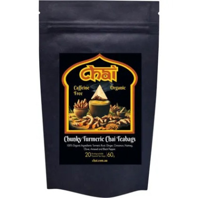Chunky Turmeric Chai Tea Bags (20) by CHAI TEA