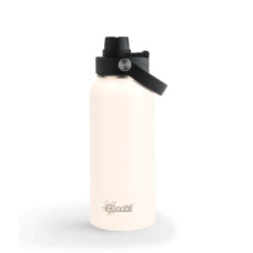 Adventure Stainless Steel Insulated Bottle White 1L by CHEEKI