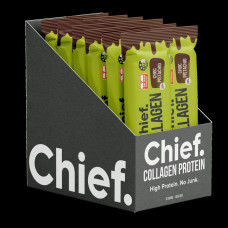 Choc Coated Collagen Protein Bar Choc Pistachio 45g by CHIEF NUTRITION