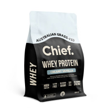 Grass Fed Whey Protein Concentrate - Creamy Vanilla 900g by CHIEF NUTRITION