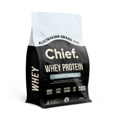 Grass Fed Whey Protein Concentrate - Creamy Vanilla 900g by CHIEF NUTRITION