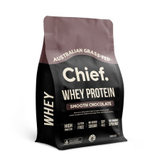 Grass Fed Whey Protein Concentrate - Smooth Chocolate 900g by CHIEF NUTRITION