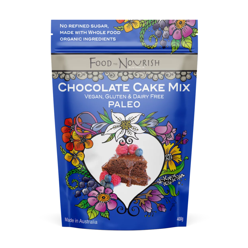 Decadent Chocolate Cake Mix 400g by FOOD TO NOURISH