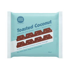 Toasted Coconut Dark Chocolate Block 60g by CHOW CACAO