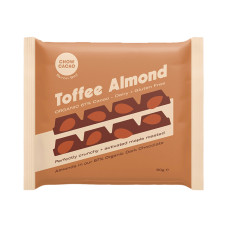 Toffee Almond Dark Chocolate Block 60g by CHOW CACAO