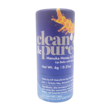 100% Natural Lip Balm - Manuka Honey & Zinc SPF15 6g by CLEAN & PURE
