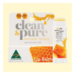 100% Natural Lip Balm - Manuka Honey 6g by CLEAN & PURE