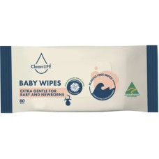 Baby Wipes Extra Gentle (80) by CLEANLIFE