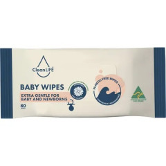 Baby Wipes Extra Gentle (80) by CLEANLIFE