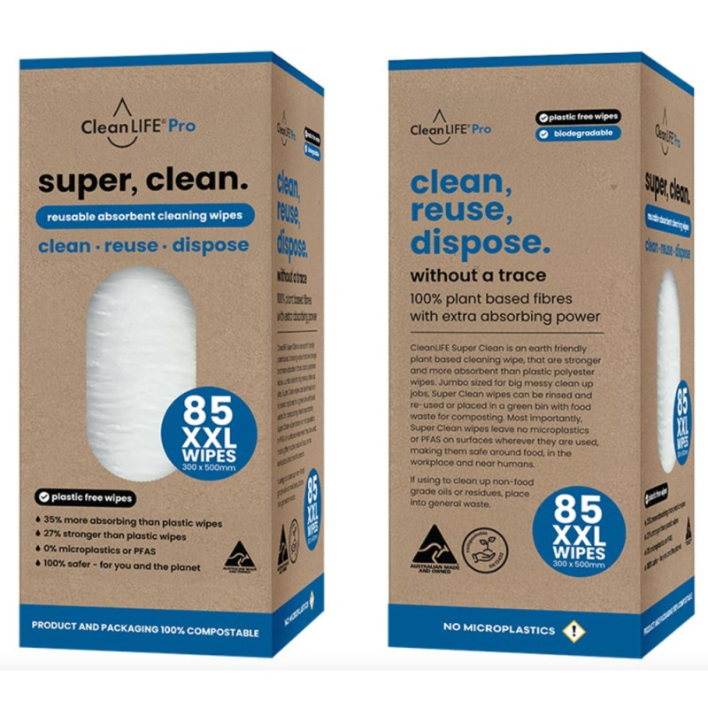 Reusable Absorbent Cleaning Wipes XXL (85) by CLEANLIFE PRO Reusable Absorbent Cleaning Wipes XXL (85) by CLEANLIFE PRO