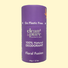 100% Natural Deodorant - Floral Fusion 60g by CLEAN & PURE