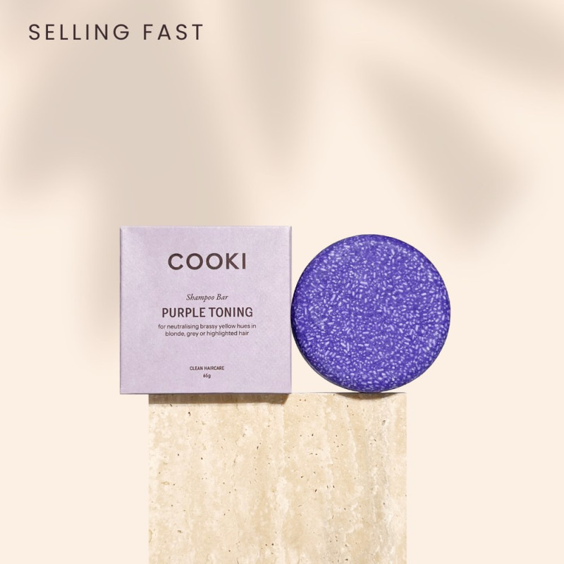 Purple Toning Shampoo Bar 65g by COOKI HAIRCARE Purple Toning Shampoo Bar 65g by COOKI HAIRCARE