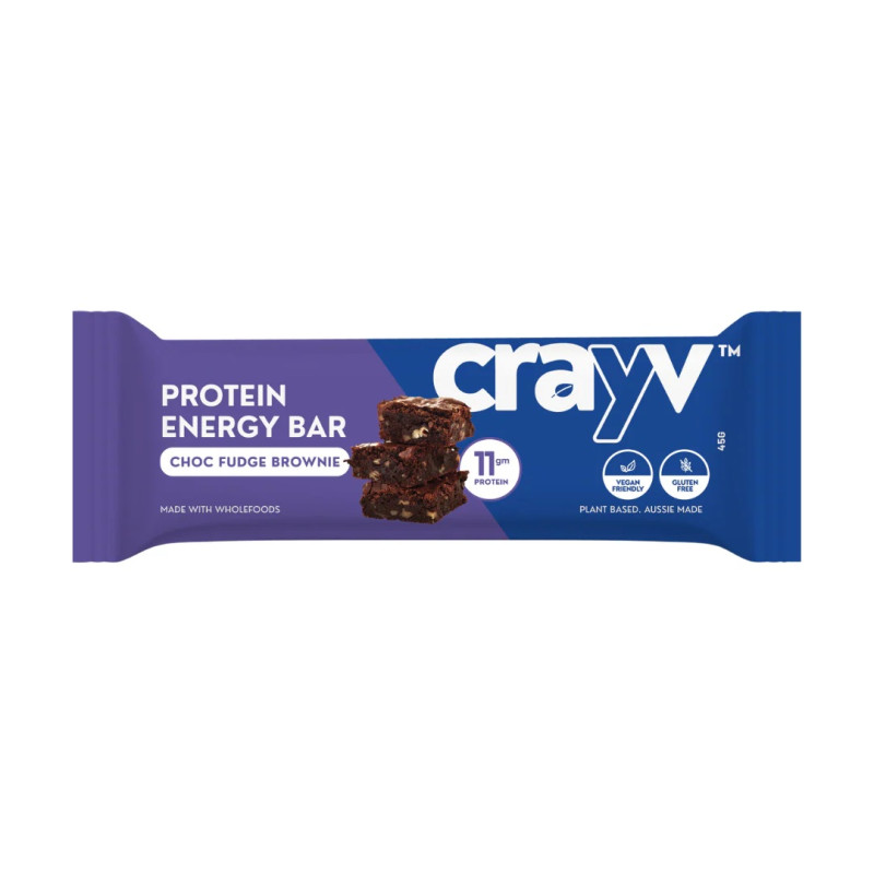 Protein Energy Bar Choc Fudge Brownie 45g by CRAYV