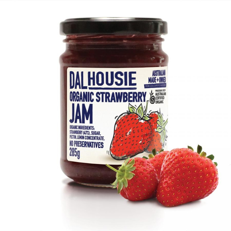 Organic Strawberry Jam 285g by DALHOUSIE