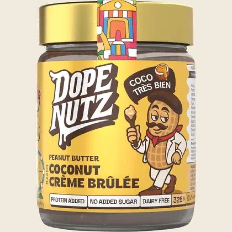 Peanut Butter - Coconut Creme Brulee 325g by DOPE NUTZ Peanut Butter - Coconut Creme Brulee 325g by DOPE NUTZ