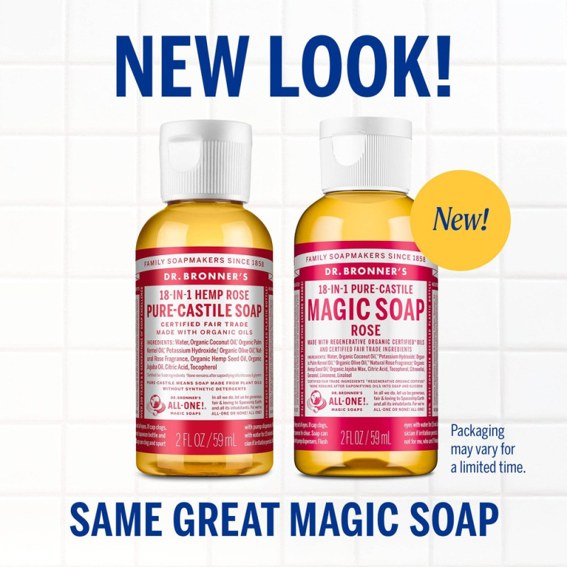 Castile Soap Rose 59ml by DR BRONNER'S Castile Soap Rose 59ml by DR BRONNER'S
