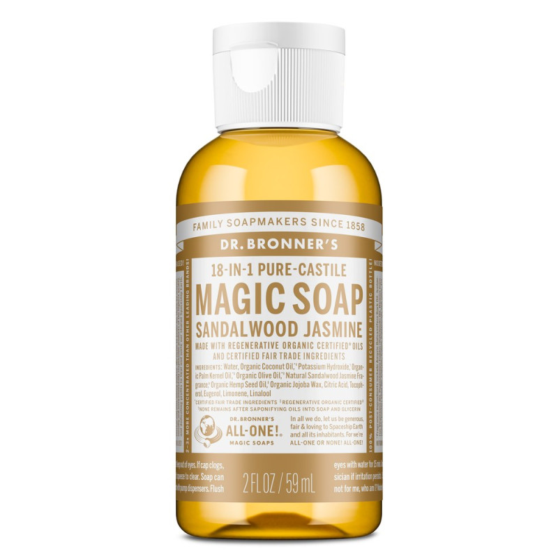 Castile Soap Sandalwood Jasmine 59ml by DR BRONNER'S Castile Soap Sandalwood Jasmine 59ml by DR BRONNER'S