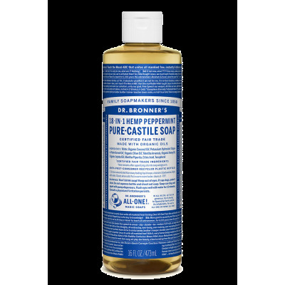 Castile Soap Peppermint 473ml by DR BRONNER'S