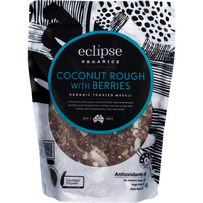 Organic Toasted Muesli - Coconut Rough with Berries 450g by ECLIPSE ORGANICS