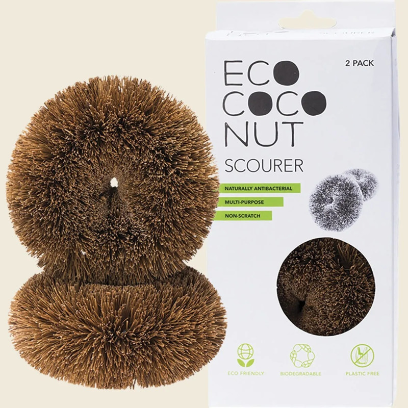 Coconut Fibre Scourer 2 Pack by ECOCOCONUT